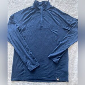 VGUC REI Co-op Blue Men's Quarter-Zip Long Sleeve Base Layer Top Sz M